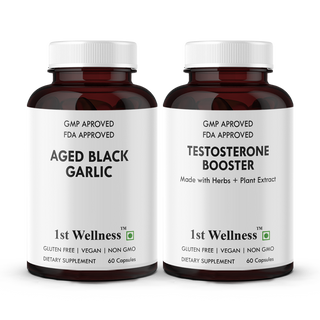 Aged Black Garlic (60 Capsules) + Free Testosterone Booster (60 Capsules) - New 1stwellness